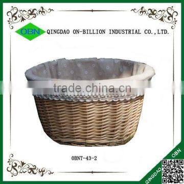 Lined Woven Bicycle Wicker Basket Bicycle photo-3