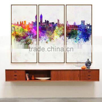 Amazon Hot Handmade Colorful Abstract Mode Paintings on Canvas Bright Lihgt Red Green Blue Wall Decor Framed Ready to Hang photo-2