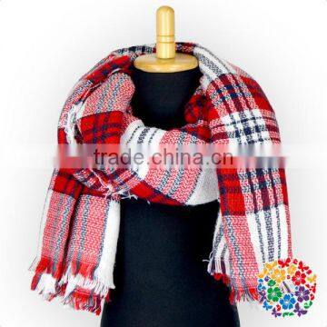 One Size Fit All Black White Lattices Winter Scarf for Lady /Girls photo-3