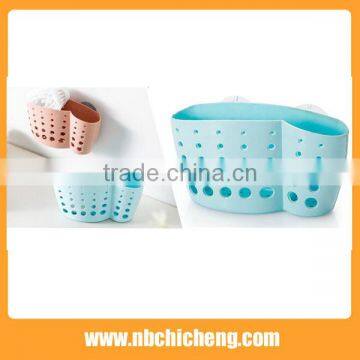 Bathroom Basket Storage Plastic Shelf Wall Holder photo-2