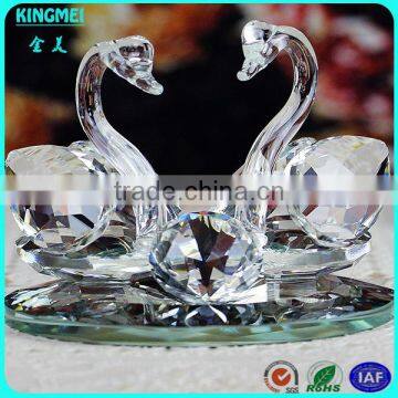 Clear Beautiful Crystal Crafts Glass Swan for Wedding Favors Gift photo-3