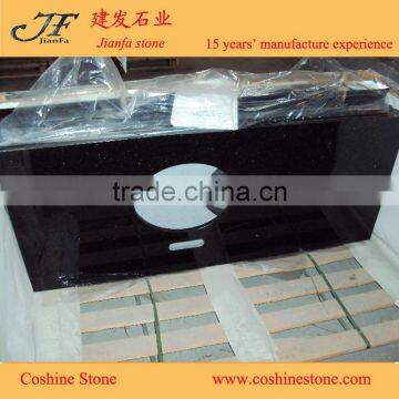 Idian Black Galaxy Granite Gangsaw Big Slabs for Lowes Bathroom Countertops