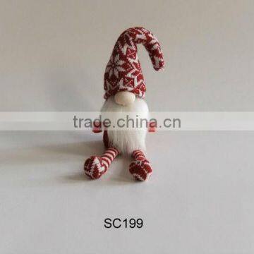 Christmas fabric old man sit decoration