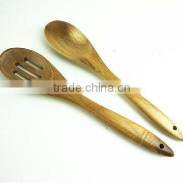 22036 High Quality Beech Wood Spoon Slotted Spoon photo-4