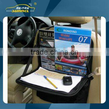 600D Oxford Car Backseat Organizer with Table Dest for Notebook