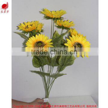 China Manufacturer Floral Foam Autumn Yellow Sunflower Artificial Flower photo-3