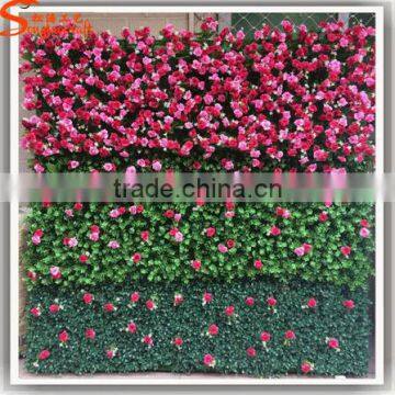 Factory Hot Sale Hotel Lobby Wall Decoration Artificial Rose Flower Wall photo-2