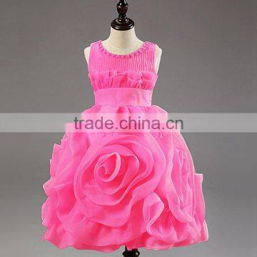 Retail Hot! New Year Party Baby Clothing Cotton Girl Dress, Elegant and Stylish Design Cascading Elsa Princess Dress photo-2