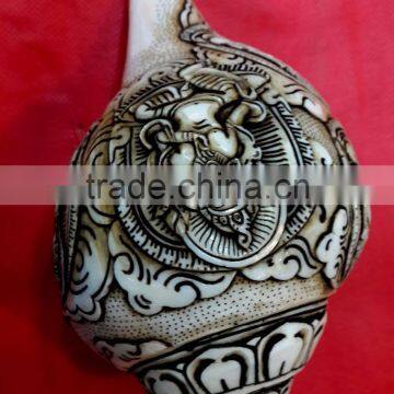 Best Selling White Conch Deity Crafted Shankha photo-2