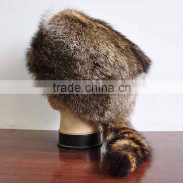 American Racoon Fur Davy Crocket Hat photo-2