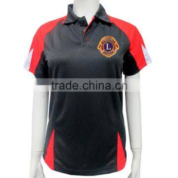 Custom embroidered logo dri fit polo shirt for women