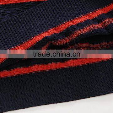 Fashion Men Stripe Cotton Light Knitted Sweater photo-5