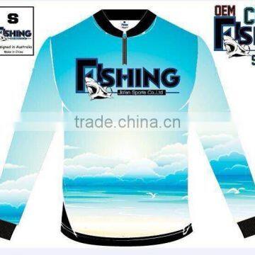 Hongen apparel Custom made Quick Dry tournament Fishing Jersey/fishing shirts/fishing clothing