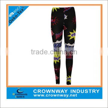 Sublimation Printed Women Leggings yoga pants gym leggings