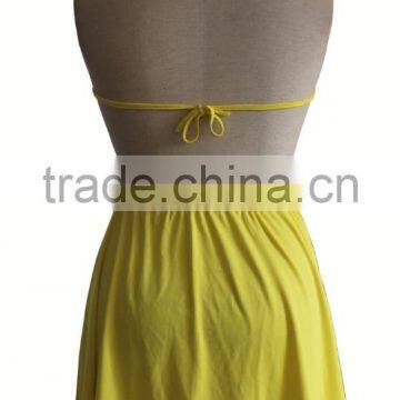 GZY Wholesale Guangzhou Latest Fashion Long Skirt Set Design Factory Price Stock Lot Yellow Dress photo-3