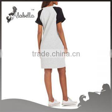 Loose Women 2015 Summer Ladies T-shirt Dress Baseball Wear Sport Dress photo-2