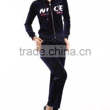 2016 New Latest Design Sports China Cheap Fashion Velour Tracksuits for Lady photo-5