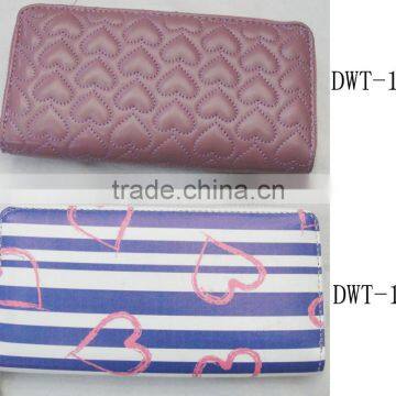 Hot Stripe PU Leather 2016 Lady New Popular Heart Wallet photo-4