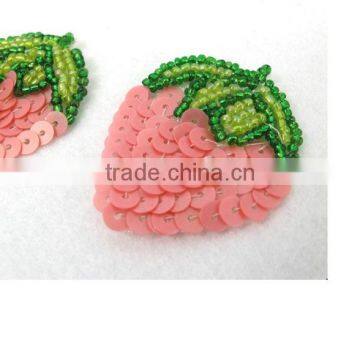 2017fruit Professional Wholesale Strawberry Sequin Applique Patch Embroidery photo-2