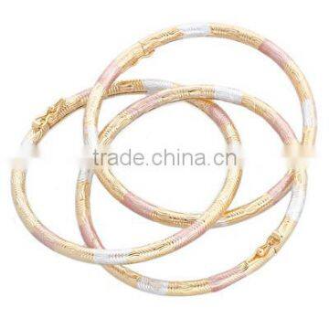Three Tone Bangles, Gold Plated Bangle, Machine Cut Bangle, Fashionable Bangle, Jewelry Manufacturers photo-6