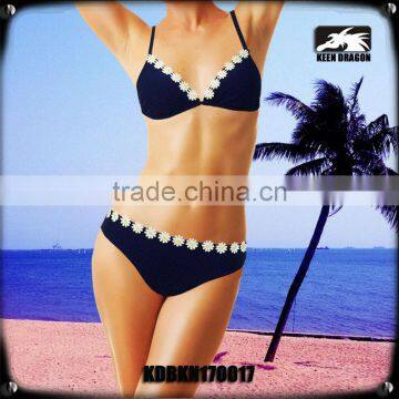 Wholesale classical beach wear flowers adorn glamour sexy girls bikini