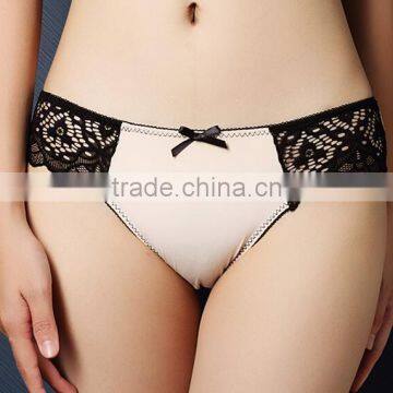 ladies mesh transparen lace cotton spandex short brief