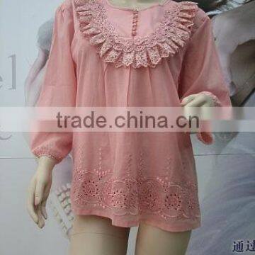 Malaysia fashion cotton lady blouse