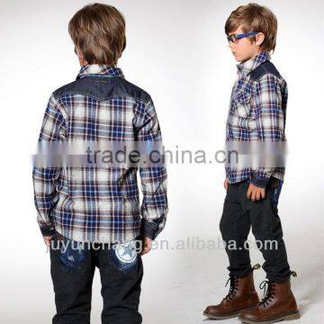 2016 New Flannel Plaids Long Sleeve Kid's Shirts photo-2