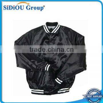 Customize Jacket Pro-Satin With Striped Trim Quilt Lined Youth