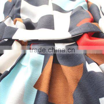 ShiJ 2016 Design Geometry Print Long Girls Coat Kid Clothes photo-5