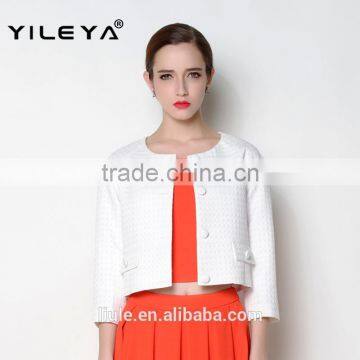 Latest Floral o Neck Designed Casual Trendy Ladies Suit Design Jackets photo-4