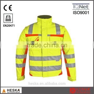 Hot selling safety jacket with reflective tape high visibility jacket