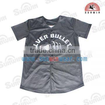 short sleeveless buttons custom baseball jersey for men