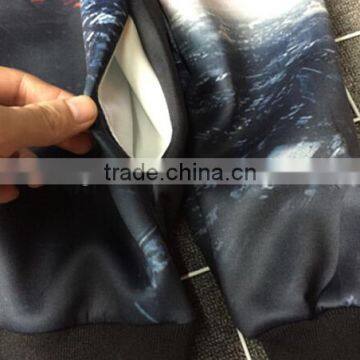 Printed Black Baseball Jacket Mens Outer Jacket photo-4