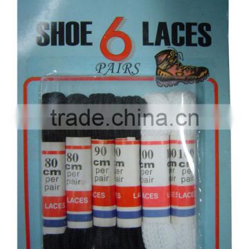 2 pairs of white and 4 pairs of black silicone flat Shoe Laces