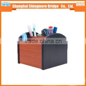 China Shcool Apparatus Supplier Hot Wholesale High Standard MDF Wooden Pen Holder for Office photo-2