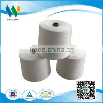 Yizheng Best Staple Fiber Yarn 100%polyester Spun Yarn Sewing Thread Raw White photo-5
