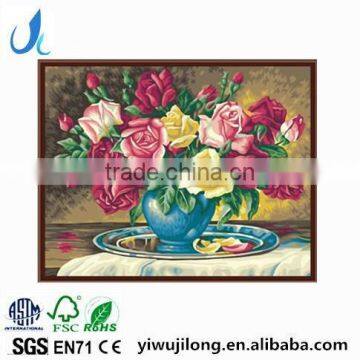 DIY hot offer modern paint by numbers figure oil painting flower