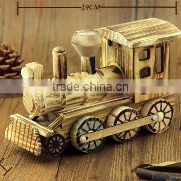 Wooden Crafts Decoration Creative Gift Toys for Kids Wood Train Toy photo-4