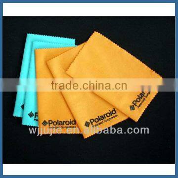 logo printed microfiber suede lens cleaning cloth