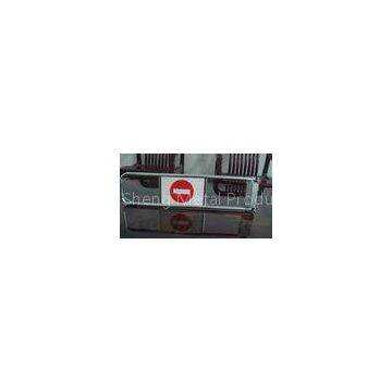 Chrome Barrier Pedestrian Railing / Handrail With Acrylic Stop Sign Board
