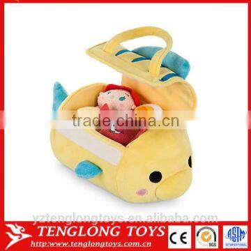 Portable Plush Hanging Bag With Four Little Toy