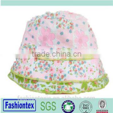 embroidered baby summer cotton bucket cap