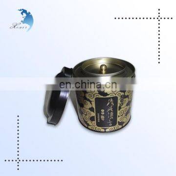 High Class Customized Antique Matte Printed Round Metal Tea Tin Box With Inner Lid