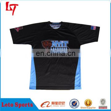 Wholesale custom sublimation full dye printing black baseball tops/jerseys