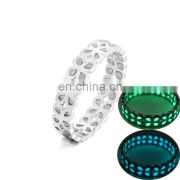 Luck Hollow Out Glow in the Dark Ring Luminous Ring For Men Women