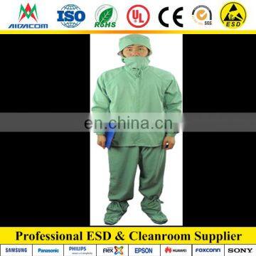 ESD coverall with cap,Autoclavable Antistatic Cleanroom Jumpsuit