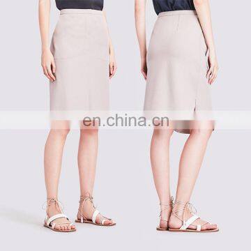 Latest model fashion cutting lady short pencil skirt