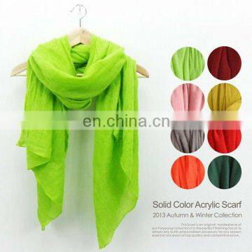 solid color acrylic scarf