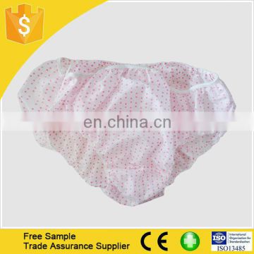 Disposable non woven underwear with elastic